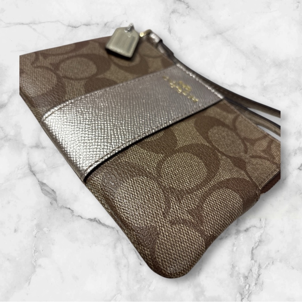 Coach Metallic Silver and Brown Accessory - Picture 4 of 7